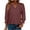 #015-Wine, variant on ICHUANYI Womens 3/4 Length Sleeve Blouses Pleated V Neck Button Down Shirts Dressy Flowy Tunic Tops
