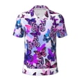 thumbnail image 2 of Daiia Flying Butterflies Pattern Men’s Polo Shirts,Solid Deck Shirt,Classic Fit, Breathable Cotton Polo for Casual and Sport Wear-XX-Large, 2 of 7