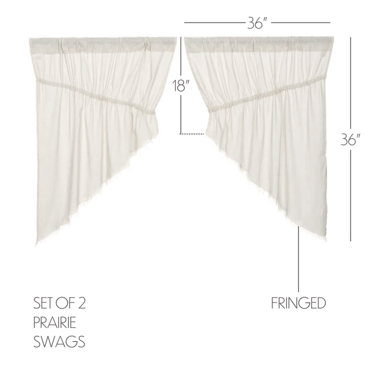 tobacco cloth prairie curtains Khaki Gathered Features 3.25 rod pocket Valances are sold individually Tobacco Cloth Natural Window Collection