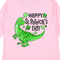 thumbnail image 4 of Inktastic Happy St. Patrick's Day- Green Dinosaur Boys or Girls Long Sleeve Toddler T-Shirt, 4 of 5