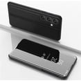 thumbnail image 2 of Mirror Case with Kickstand for Samsung Galaxy S25/ Galaxy S24 for Women Girls, Luxury Smart Clear View Shockproof Protective Cover for Samsung Galaxy S25 JM-Black, 2 of 8