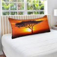 thumbnail image 4 of Acacia Tree and Sunset Plush Pillow Cases Queen Size Ultra Soft Warm Pillowcases with Zipper 20"x30", 4 of 9