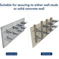 thumbnail image 6 of 12-inch-by-72-inch Wall Shelf Garage Storage Rack Wall Mounted Floating Shelves,1x6ft ,Black, 2-Pack, 6 of 7