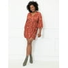 ELOQUII Elements Women's Plus Size Balloon Sleeve Dress