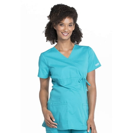 Cherokee Workwear Professionals Maternity Women's Scrubs Top Mock Wrap WW685