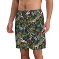 thumbnail image 2 of Naloa Flamingos And Palm Leaves Men's Beach Shorts, Surfing shorts, Swim trunks, Quick Dry Swim Trunks for Surfing Beach Fun - 3X-Large, 2 of 9