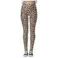 thumbnail image 2 of High Waisted Leggings for Women 2025 Leopard Print No See Through Tummy Control Yoga Pants Tights, 2 of 7