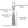thumbnail image 3 of DECOPRO Elegant Curtain & Drapery Tassel Tieback with Decorative Hand Crocheted Design, Tassel Length 8" (20cm), Spread 35" (88.5cm) # TBE8, #EL05 Sold Individually, 3 of 4