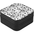 thumbnail image 3 of GZHJMY Musical Note Small Jewelry Box, Portable Leather Travel Jewelry Storage Case for Rings Earrings Necklace Bracelets, 3 of 7