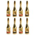 thumbnail image 1 of LEEYNEER 8pcs 4MM Gold Plated Musical Audio Speaker Cable Wire Banana Plug Connector, 1 of 6