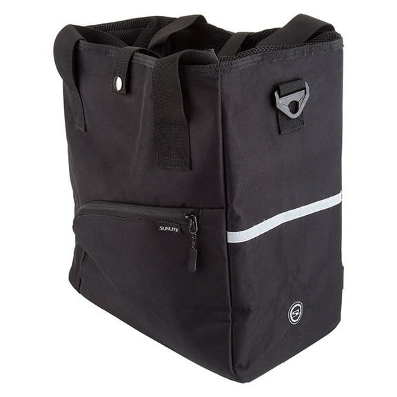 Sunlite Grocery Getter Pannier Bag Black 11.8x7.1x13.8in Hook-On