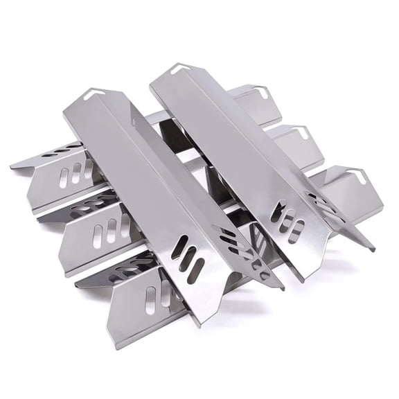 15 inch Grill Heat Shields Replacement for Dyna-Glo DGF510SBP, DGF493BNP, Set of 5 Barbeque Grill Heat Plates for Backyard Grill Replacement Parts BY15-101-001-02, BY13-101-001-13, GBC1460W