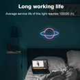 thumbnail image 2 of Neon Light Planet Neon Signs Planet Neon Lights Colourful Neon Light Signs for Bedroom Walls Neon for Children LED Neon Signs Battery/USB Neon Light Signs for Party, 2 of 8