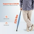 thumbnail image 4 of VEVOR Walking Cane for Man Woman, Folding Walking Stick with 5-Level Adjustable Height& Anti-Slip Rubber Tip,Lightweight and Portable Aluminum Mobility Walking Aid for Seniors Adults, 220LBS Loading, 4 of 9