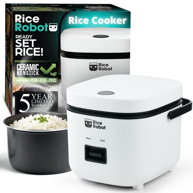 Rice Robot Personal Rice Cooker, PFAS-free, Nonst