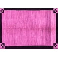 thumbnail image 1 of Ahgly Company Indoor Rectangle Oriental Pink Modern Area Rugs, 2' x 4', 1 of 4