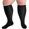 thumbnail image 1 of Medias de compresión de talla grande de 20 a 30 mmHg para hombres y mujeres, pantorrilla ancha, extragrandes, 1 of 5