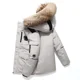 thumbnail image 1 of Chaqueta de plumón para hombre, de longitud media, gruesa, nueva tendencia de invierno 2024, abrigo informal cálido, ropa de trabajo para parejas, chaqueta de plumón de pato, 1 of 4