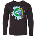 thumbnail image 3 of Inktastic Earth Day Turtle Planet with Waves and Birds Long Sleeve Youth T-Shirt, 3 of 5