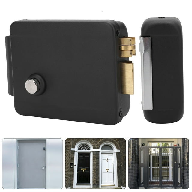 Access Control Lock, Electric Control Exquisite Appearance Fine Workmanship Electric Door Lock Small Volume for School for Residential Building