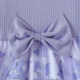 thumbnail image 5 of WhouRiu Girls Casual Floral Print Dresses Sleeveless Flutter Sleeve Crew Neck Dress Kids Comfortable Cute Mesh Layered Party Clothing,6-7 Years, 5 of 7