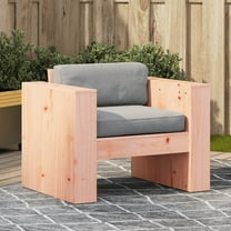 vidaXL Garden Sofa Natural Wood Solid Douglas Fir Wood Single Durable