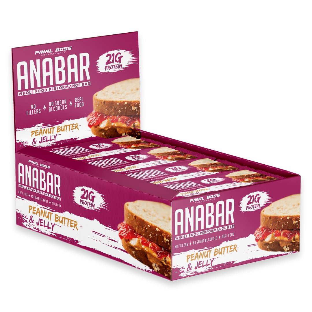Anabar Peanut Butter And Jelly 12 Protein Bars Final Boss Performance 21 Grams Walmart Com