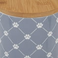 thumbnail image 4 of Design Imports CAMZ14159 Trellis Paw Ceramic Treat Canister, Stonewash Blue, 4 of 4