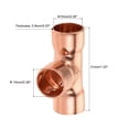 thumbnail image 2 of Uxcell 10mm Tee Copper Pipe Coupling Connecting Adapter Joint for Plumbing 2 Pack, 2 of 5