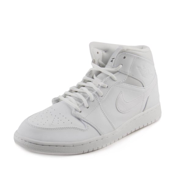 Nike Mens Air Jordan 1 Mid White/Black 554724-110