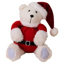 Jiyike Small Christmas Bear Figurine Plush Bear Children Plush Bear Xmas Party Favor For Kids