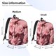 thumbnail image 2 of Disketp Delicate Pink Carnations Mochila de Lona Estampada, Mochila Escolar de Viaje Ligera para Estudiantes y Portátil-Small, 2 of 5