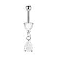 thumbnail image 1 of Stainless Steel Bellybutton Piercing Umbilical Nail Inlaid with Diamond Geometric Star Belly Ring  Simple Piercing Jewelry ZR, 1 of 7