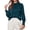 Dark Cyan, variant on PRETTYGARDEN Satin Tops for Women Mock Neck Pleated Long Sleeve Shirts | Wrinkle Resistant Silky Blouses,Dressy Casual Fall Clothes,Versatile Business Casual Oufits,Fashion Clothing