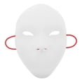 thumbnail image 1 of Máscara de antifaz para hombre, ideal para disfraces de cosplay, fiestas de disfraces y manualidades. Máscara blanca para Halloween y carnaval., 1 of 8