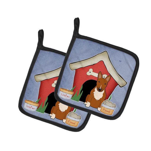 Carolines Treasures BB2888PTHD Dog House Collection Taureau Terrier Rouge Paire de Porte-Pots