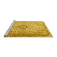 thumbnail image 2 of Ahgly Company Machine Washable Indoor Rectangle Persian Yellow Traditional Area Rugs, 7' x 9', 2 of 4