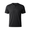 thumbnail image 6 of PNTUTB Summer Tops for Men Button-Down V-Neck T-Shirt Solid-Color Casual Loose Comfortable Breathable Versatile Short-Sleeve T-Shirts, 6 of 7