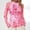 Red, variant on QHWAUAKFBN T Shirts For Women Loose Fit Floral Mesh Long Sleeve With Thumb Holes Stylish Fall Layering Shirt Tshirts Top