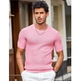 thumbnail image 2 of COOFANDY Mens Tee Shirts Knit Short Sleeve Shirt Casual Summer Textured Shirt White Xx-Large, 2 of 6
