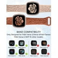 thumbnail image 7 of TOYOUTHS 2 Pack Floral Engraved Band Compatible with Fitbit Versa 4/Versa 3/Sense 2/Fitbit Sense Band Women, Cute Embossed Silicone Wildflower Rose Design Soft Sport Fancy Summer Replacement Strap, 7 of 7