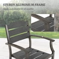 thumbnail image 2 of Dycanpo Outdoor Dining Table and Chairs Set of 7,HDPS All-Weather Material Outdoor Chairs for Patio Lawn Garden, Dark Gray, 2 of 14