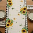 thumbnail image 5 of Table Runners 70 Inches Long Dress Scarves, Sunflower Gnomes Farmhouse Coffee/Dining/Kitchen Table Decor, Holiday Table Runner, Spring Farmhouse Vintage Daisy Floral Leaf 13x70 Inch, 5 of 9