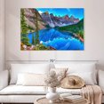 thumbnail image 2 of Elephant Stock Moraine Lake At Daybreak Photography Wall Art - Horizontal Canvas Wall Art - Living Room Wall Decor - Nature Canvas - Blue And Gray Decor - 48" x 32", 2 of 4