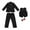 Black, variant on Tiijoy Toddler Boys Wedding Party Formal Suit Long Sleeve Blazer Vest Pants Bow Tie Outfits, Sizes 2-3T