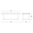 thumbnail image 4 of Wildridge Heritage 42" Patio Bench, White - Outdoor All-Weather HDPE Furniture, 4 of 4