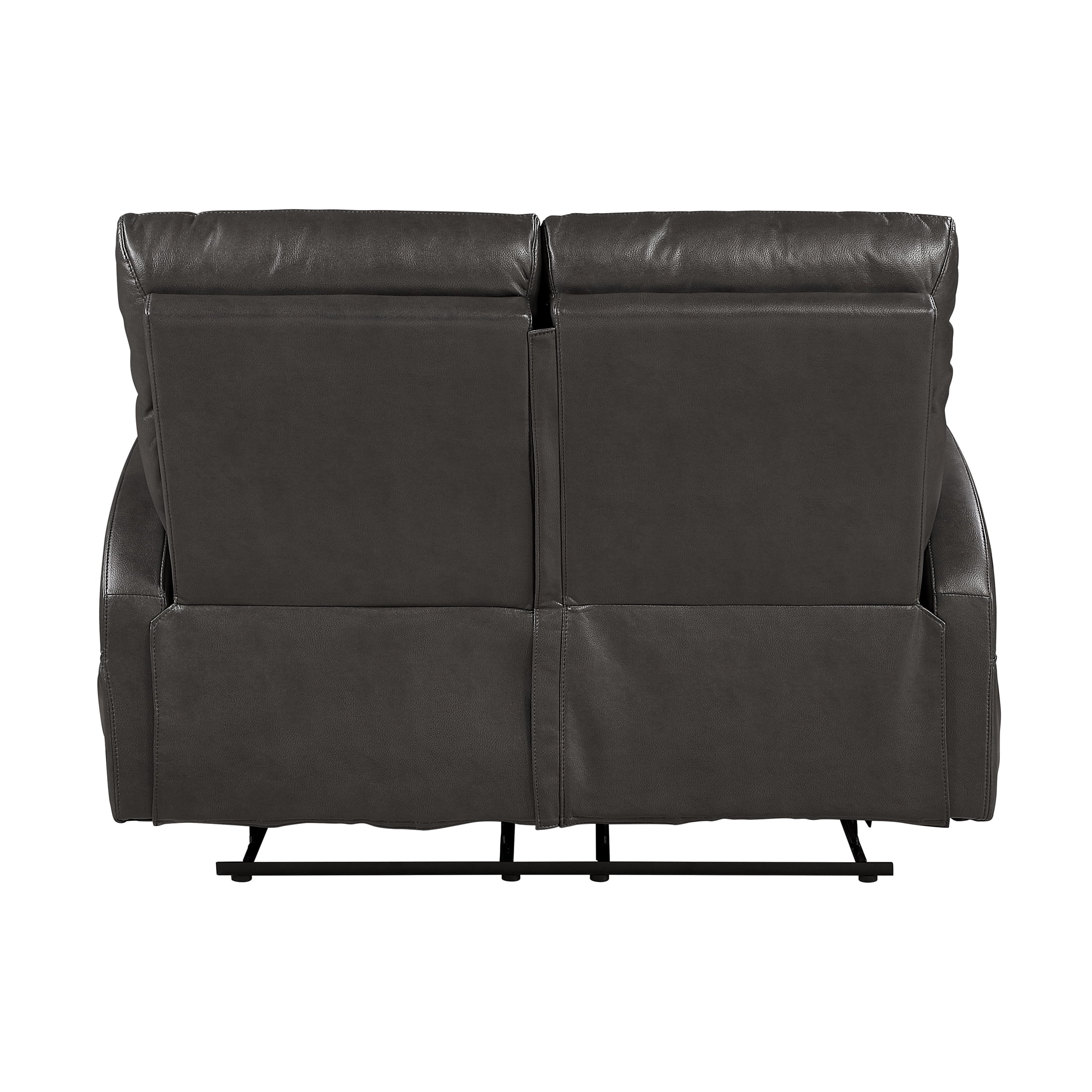OakvillePark Brava Faux Leather Double Reclining Loveseat, Espresso