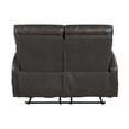 thumbnail image 6 of OakvillePark Brava Faux Leather Double Reclining Loveseat, Espresso, 6 of 7