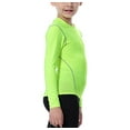 thumbnail image 2 of LANBAOSI Youth Boys Compression Shirt Long Sleeve Football Baseball Undershirt Unisex Quick Dry Sports Baselayer Size 7, 2 of 6