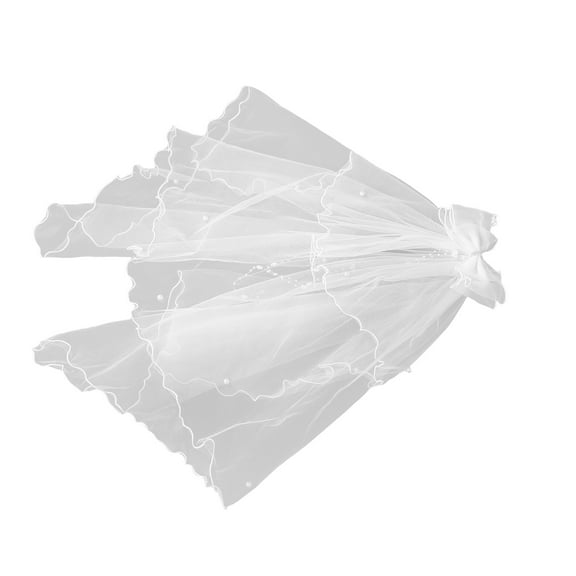 Milisten White Catholic Veil with Elegant Bow, Mesh Cover for Church Ceremonies, Weddings, and Special Events